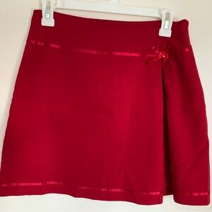 Red new mini skirt size 10